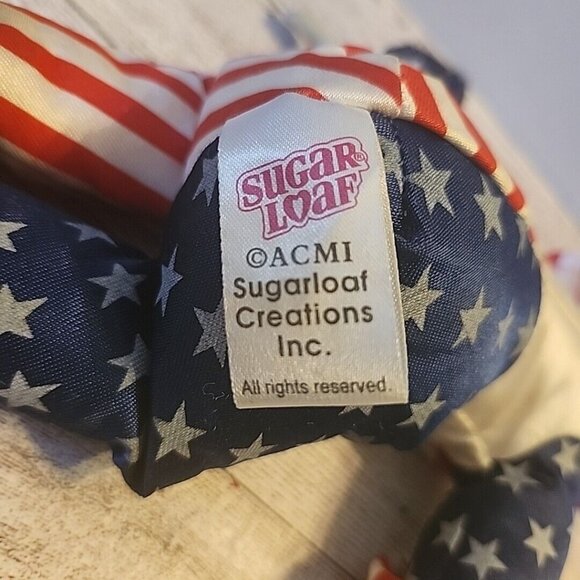 Sugar Loaf Creations Patriotic Jester Clown Doll USA Flag Heart Face July 4th - Picture 8 of 9